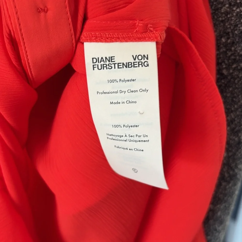 DVF Diane von Furstenberg Kassie Spicy Orange shirtdress dress 10 - Picture 6 of 9